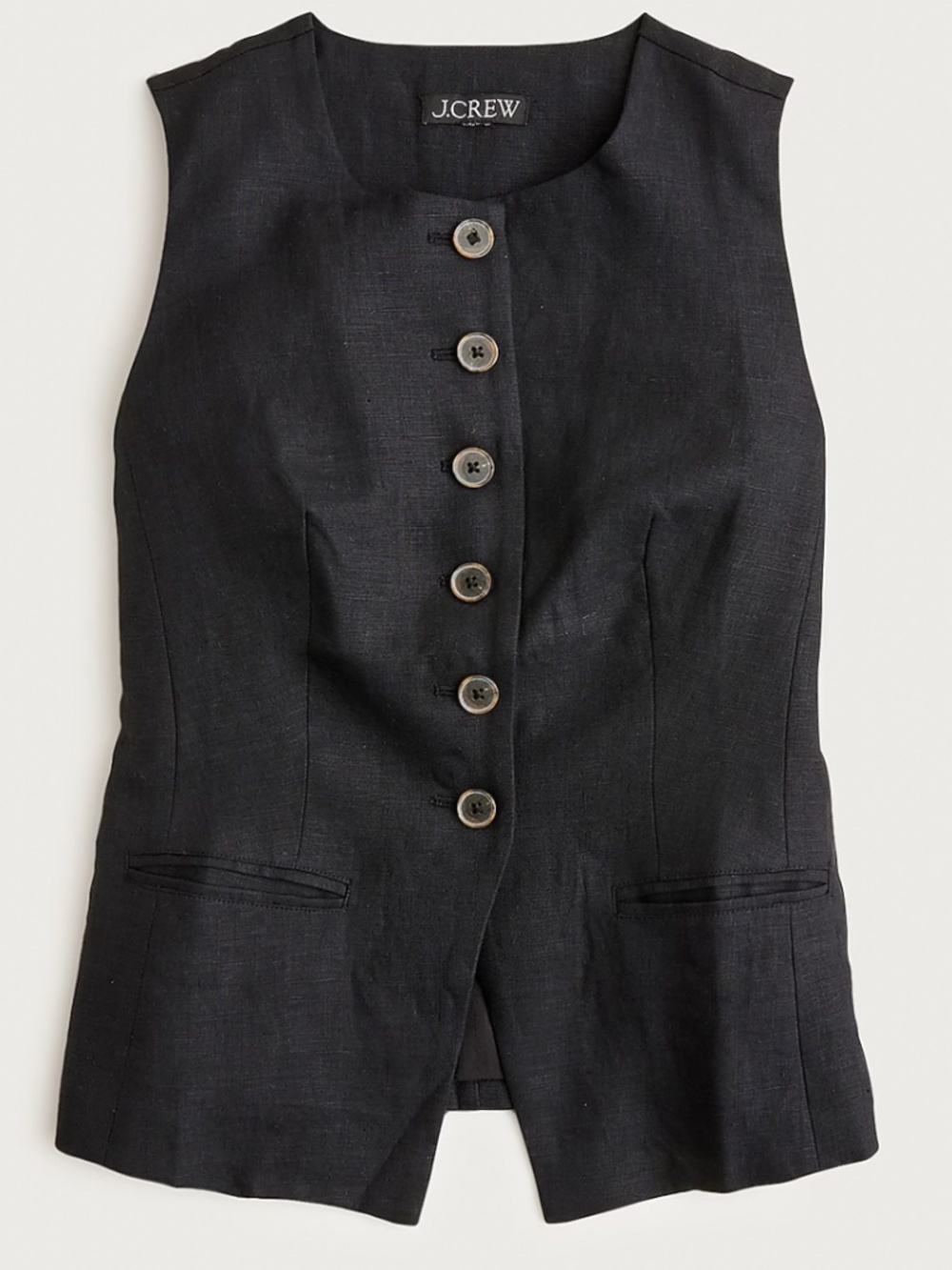 J.Crew Cutaway Vest Top in Linen
